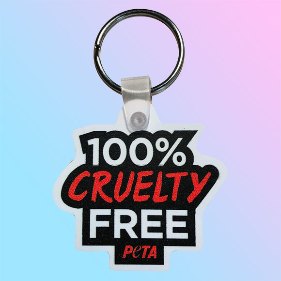100% Cruelty Free Key Chain
