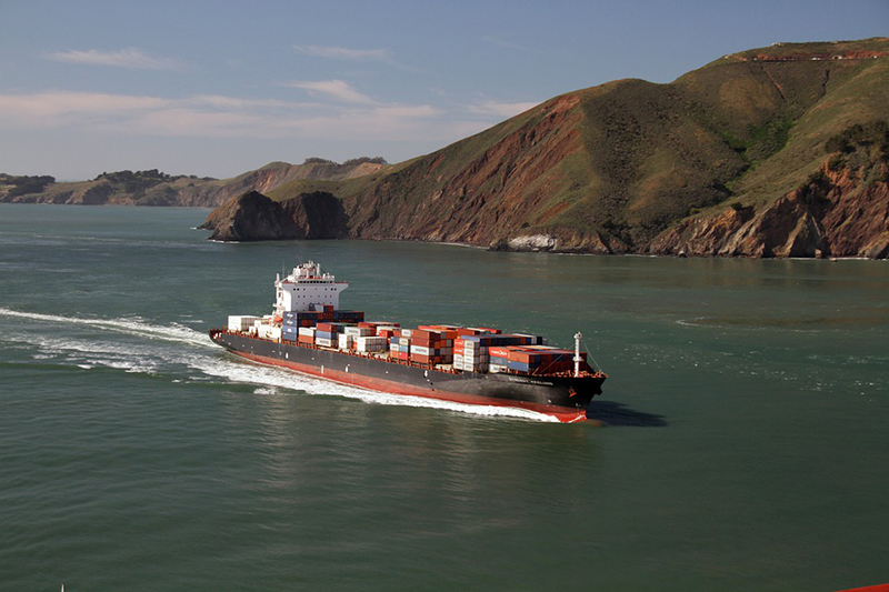 photo of cargo ship