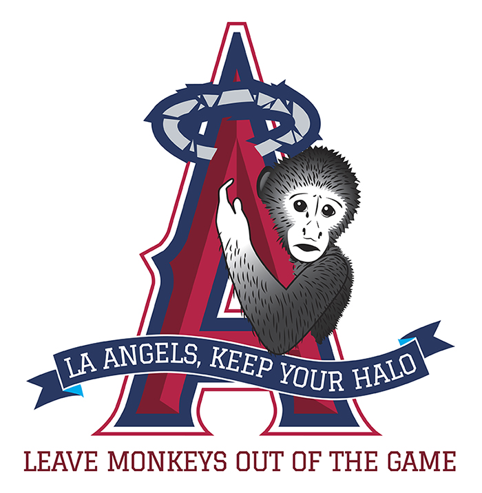 rally monkey angels mascot