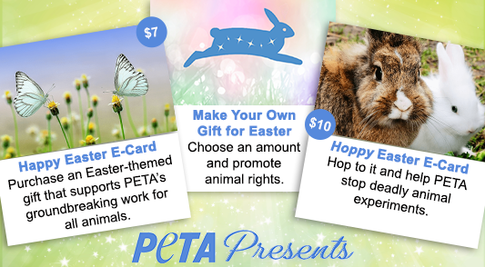 PETA Present cards for Easter
