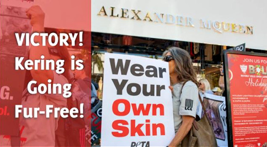get another company to ditch fur