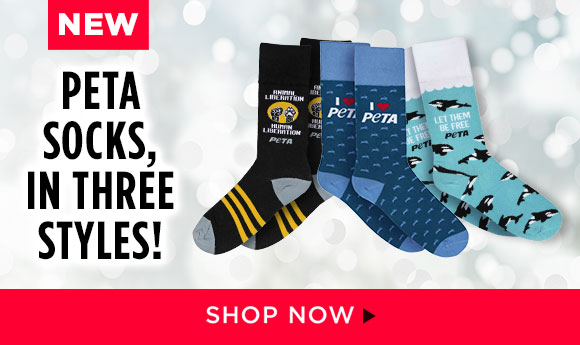 PETA Socks, In Three Styles!