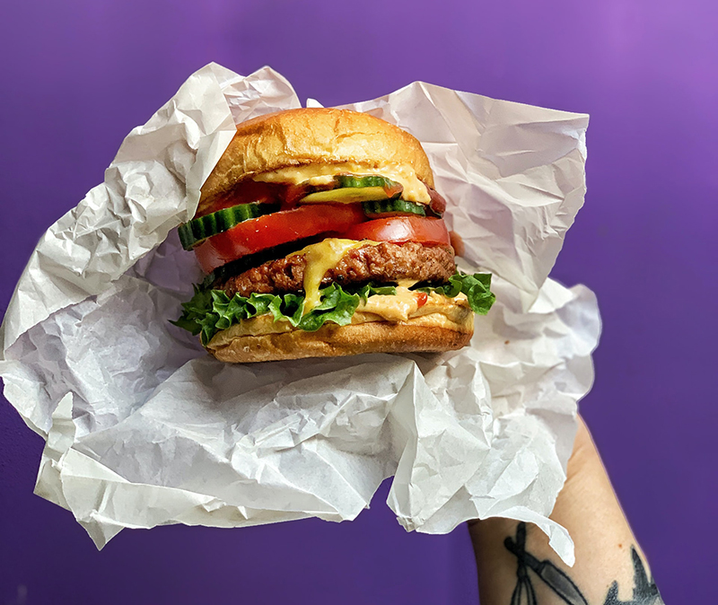 photo of vegan burger