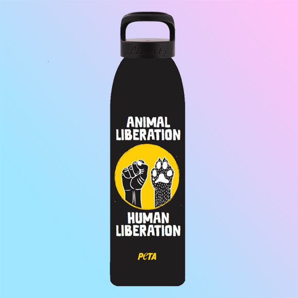 Animal/Human Liberation Water BottleCandle