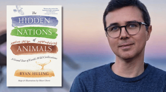Ryan with his new book Hidden Nations of Animals