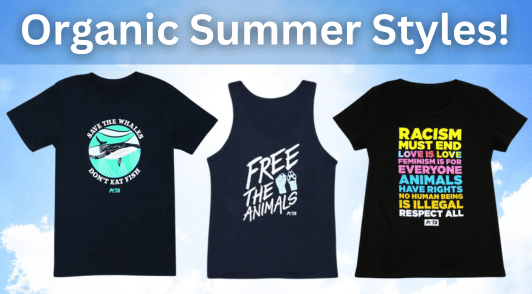 organic summer tees and tanks