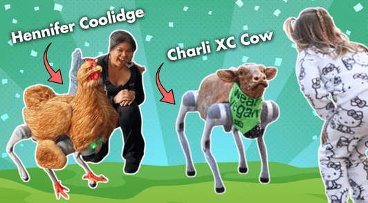Hennifer Coolidge and Chali XC Cow