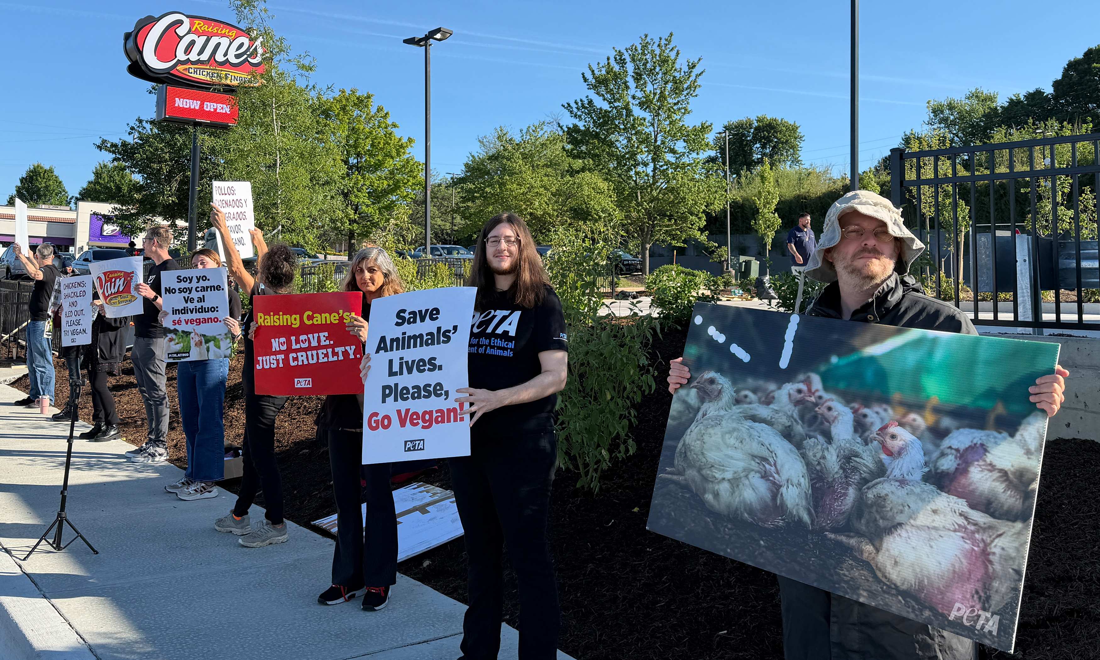 Raising Canes demonstration.