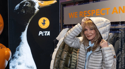 Jaclyn Smith wearing Save the Ducks jacket