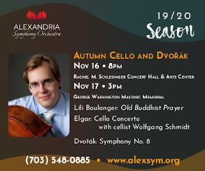 The Alexandria Symphony Orchestra 2019/2020 season, featuring Autumn Chello and Dvorak. Visit alexsym.org.