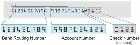 Where to find bank numbers on a check
