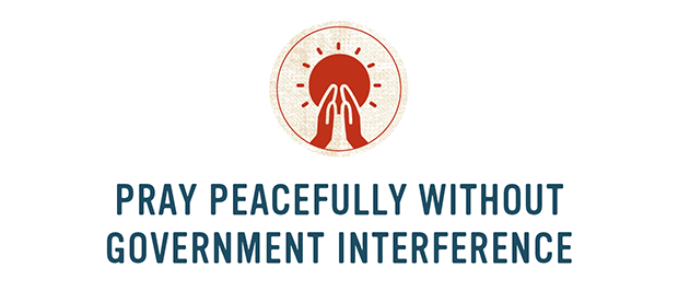 Pray peacefully without government interference