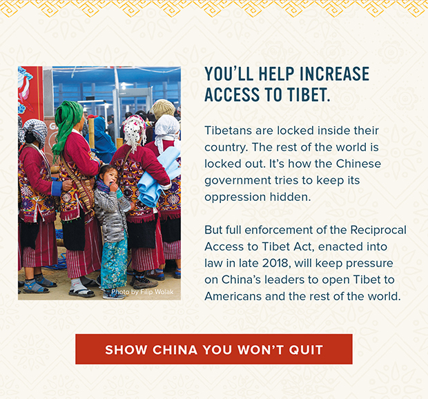 Help increase access to Tibet