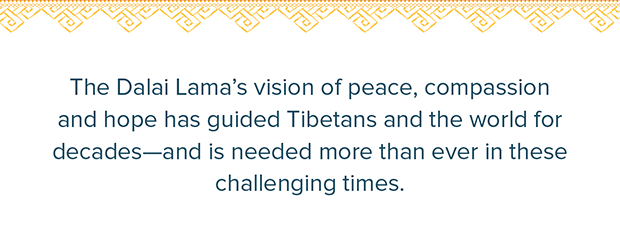 The Dalai Lama’s vision of peace...