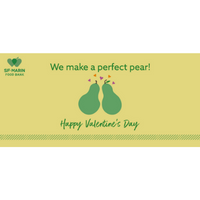 Illustrated Pear/We make a perfect pear! Happy Valentine's Day