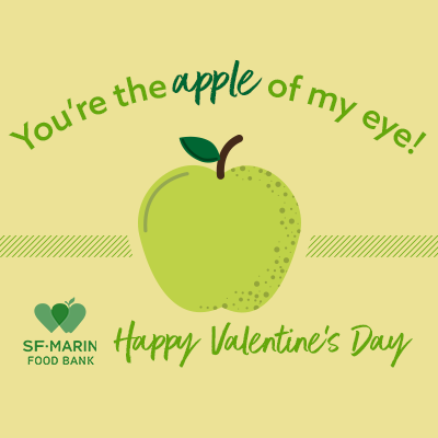 Illustrated Apple/You are the apple of my eye! Happy Valentine's Day!