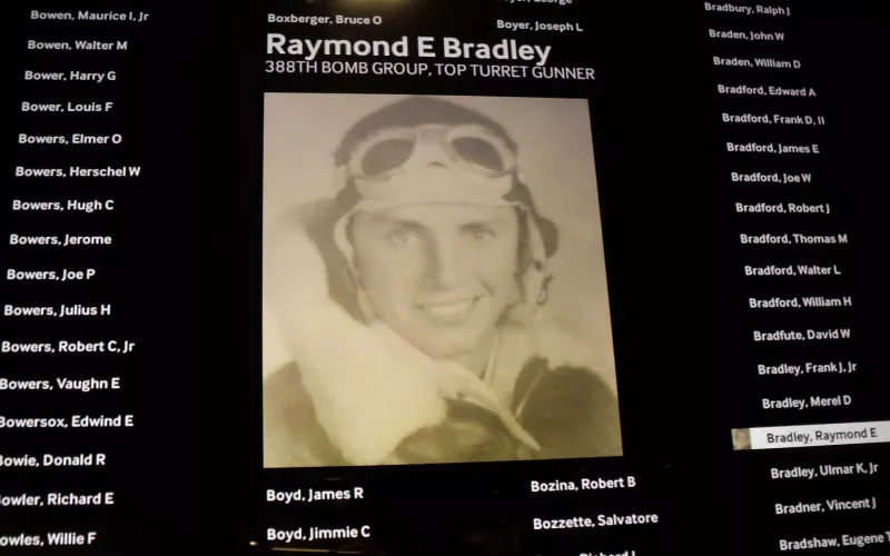 A photo of the Roll of Honour in the IWM Duxford Memorial Hall.