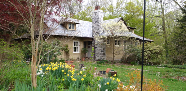 stone and stucco cottage