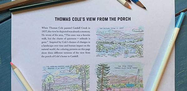 printed introduction to a coloring book