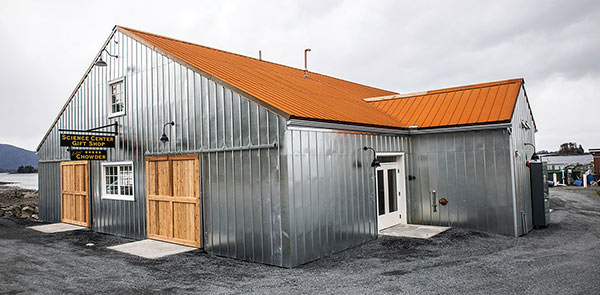 Aluminium sided building