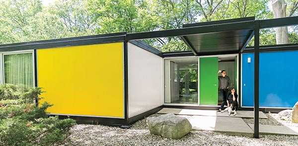 Brightly colored house