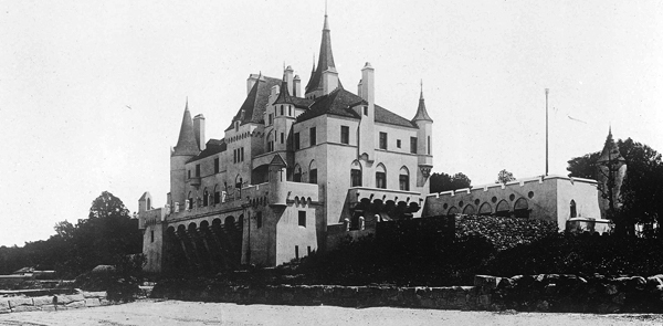 black and white castle