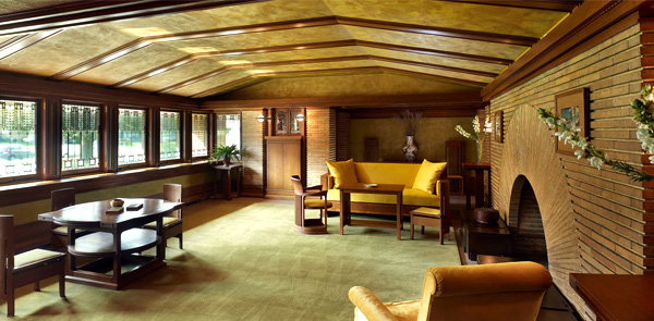 Interior of a Frank Lloyd Wright home