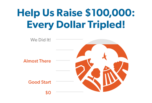 Help us raise $100,000: Every Dollar Tripled