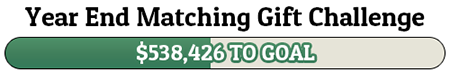 Year End Matching Gift Challenge - $538,426 TO GOAL
