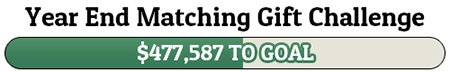 Year End Matching Gift Challenge - $477,587 TO GOAL