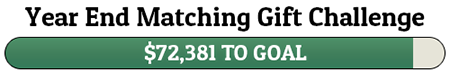 Year End Matching Gift Challenge - $72,381 TO GOAL