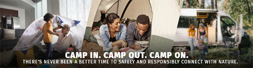 Camp In. Camp Out. Camp On.