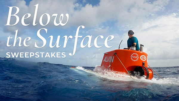 Alvin Below the Surface Sweepstakes