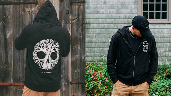 New WHOIxCapeClasp Skull Coral Hoodie