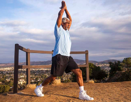 Man exercising outdoors