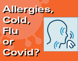 Allergies, Cold, Flu or COVID infographic