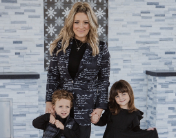 Gabriella Bonucelli with her two children.