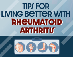 Tips for Living Better with Rheumatoid Arthritis infographic