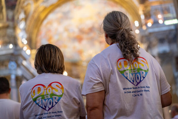 Mass for the LGBTQ+ community at the Church of the Gesu in central Rome, Italy, on September 6, 2025