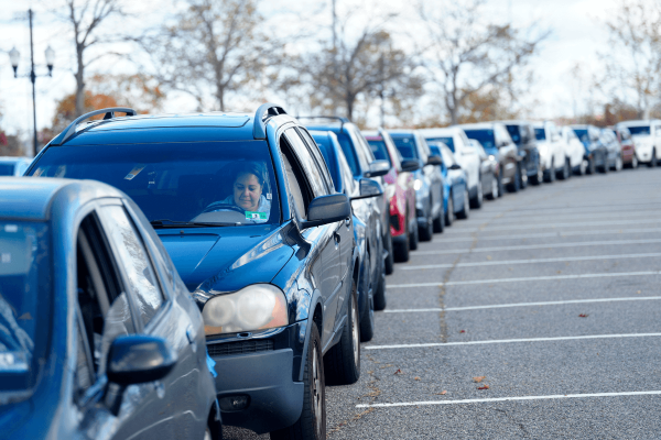 The car line for Community Food Bank of New Jersey