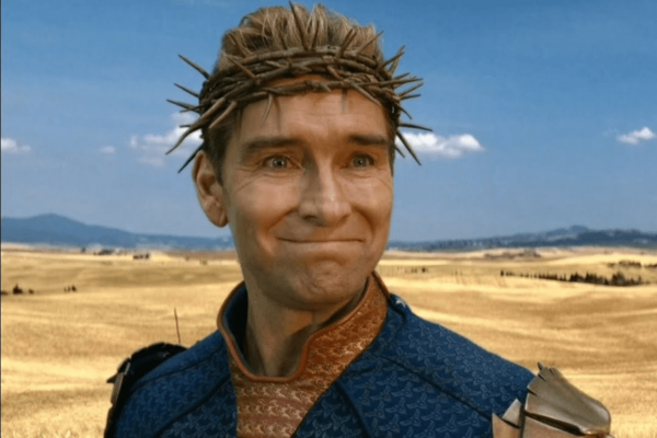 Homelander with a crown of thorns