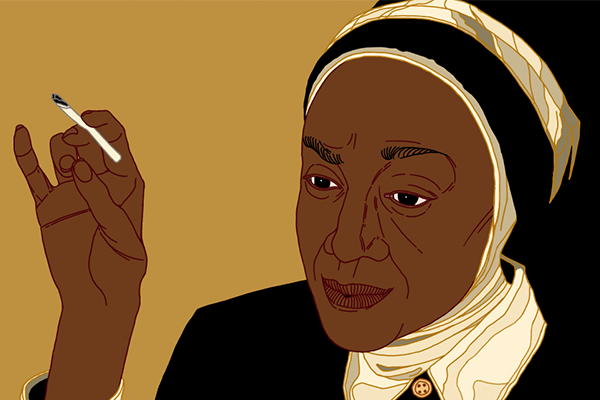 Graphic of a nun