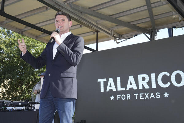 James Talarico speaks in Texas.