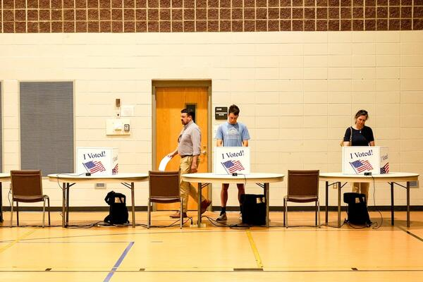 Voting at the St John’s Lutheran Church in Spartanburg, S.C. Tuesday, August 25, 2026.