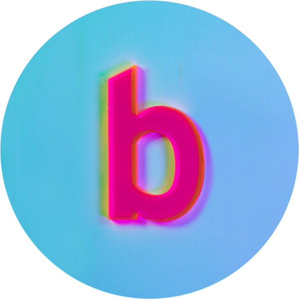 "B" logo