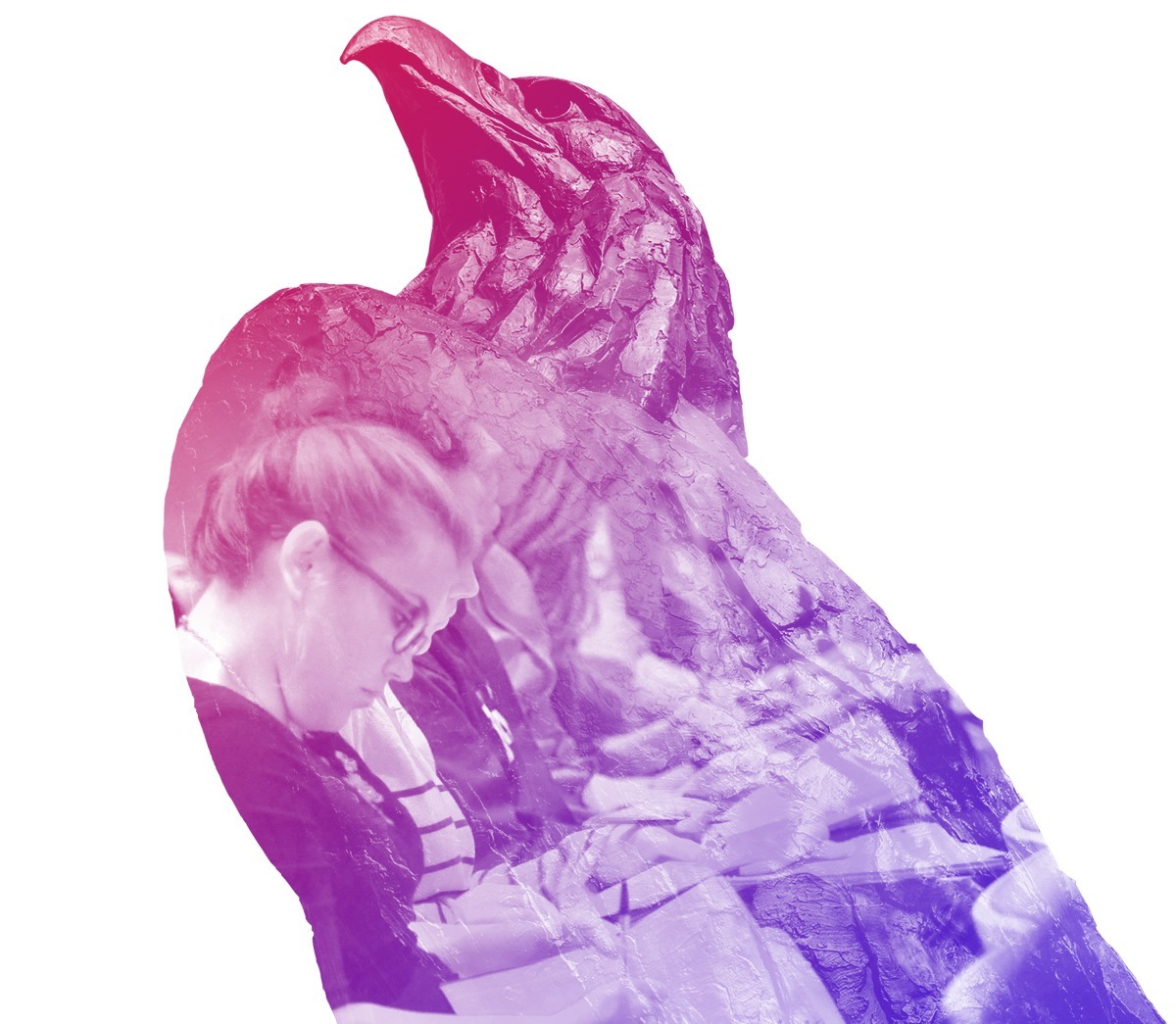Purple and blue ombre Eagle