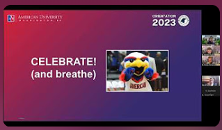 Thumbnail for New Eagle Essentials Playlist. Features the words celebrate and breathe. Photo of Clawed Z Eagle mascot.