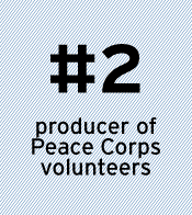 #2 producer of Peace Corps volunteers