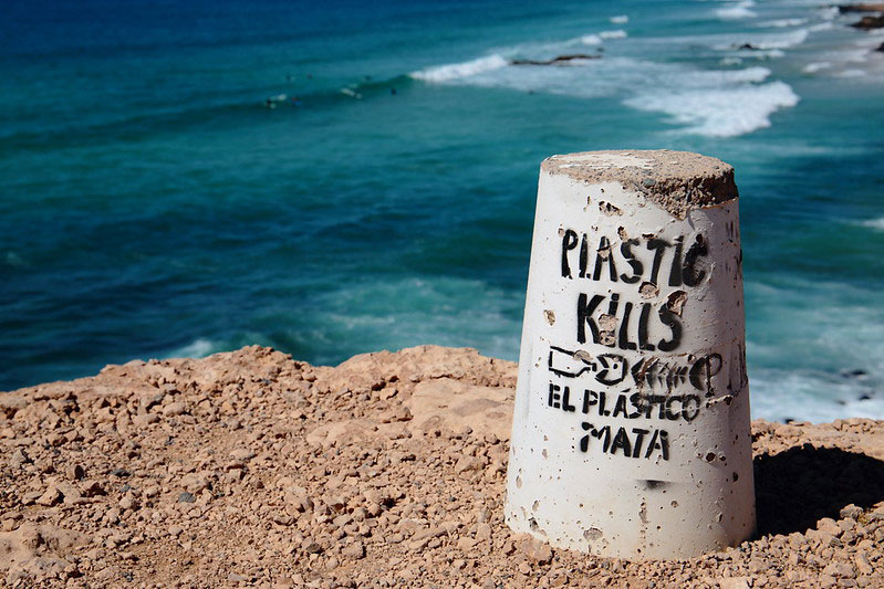seascape, words, plastic kills