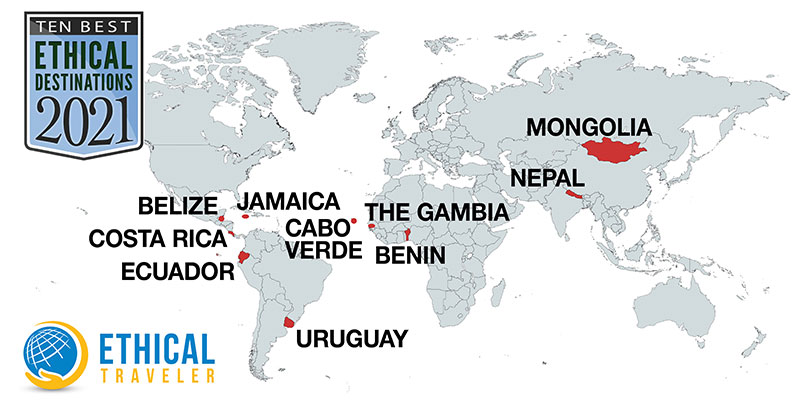 graphic map of travel destinations